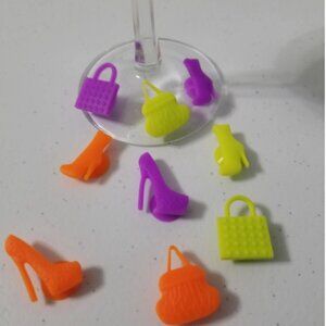 12pcs. Fashion Themed Silicone Wine Markers Barware Glass Charm Drink Tracker